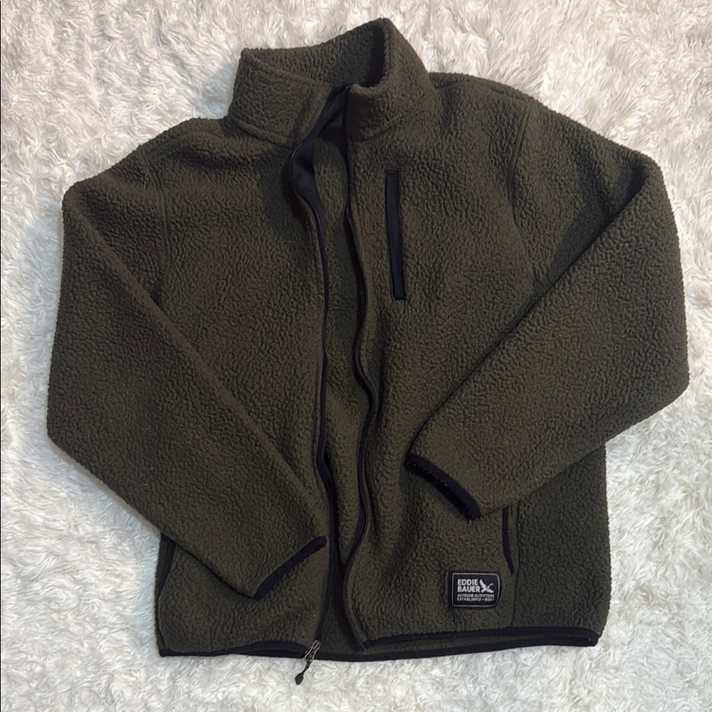 Eddie Bauer Green Fleece Jacket
